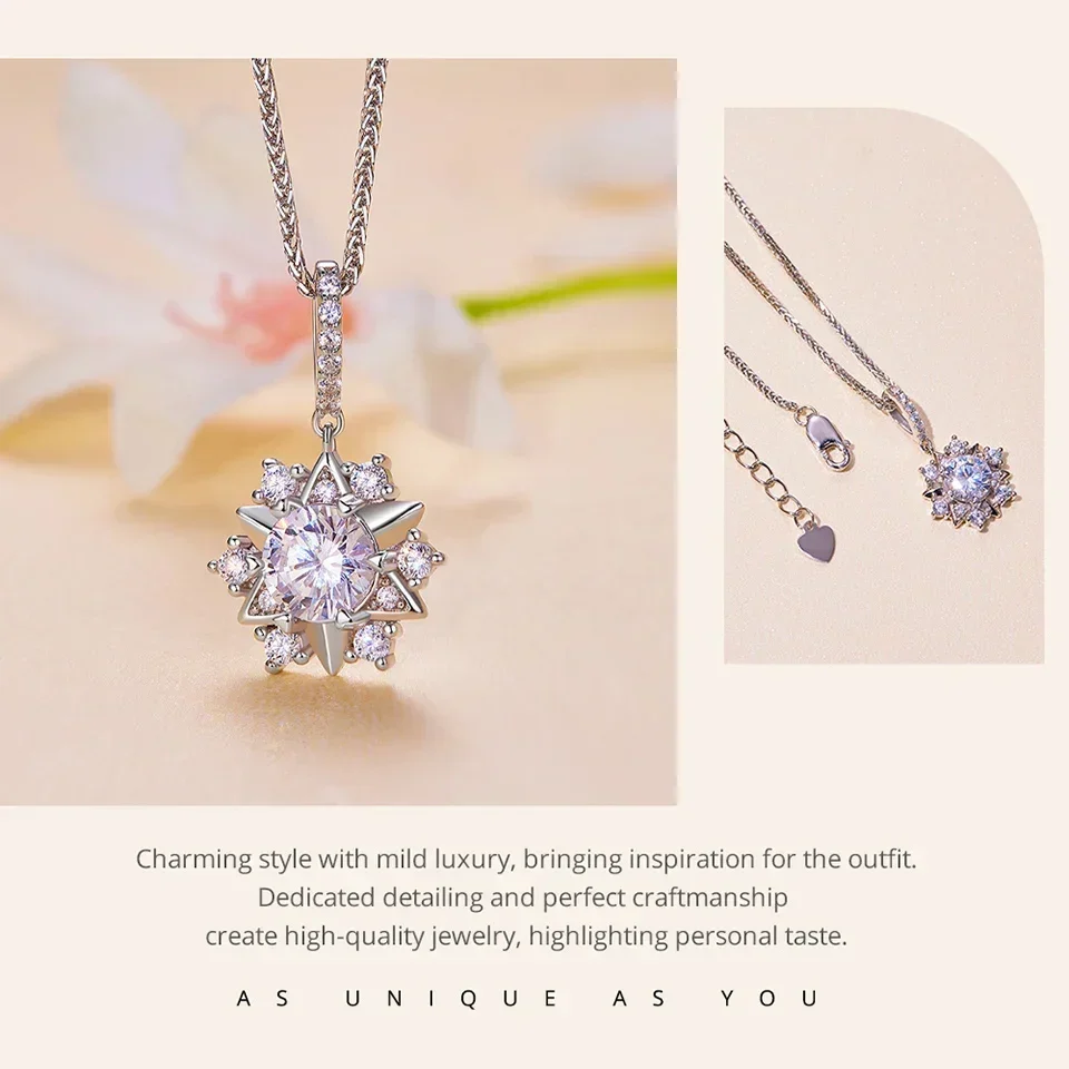 Celestial Sparkle 1ct Moissanite Sterling Silver Star Pendant Necklace - Image 16