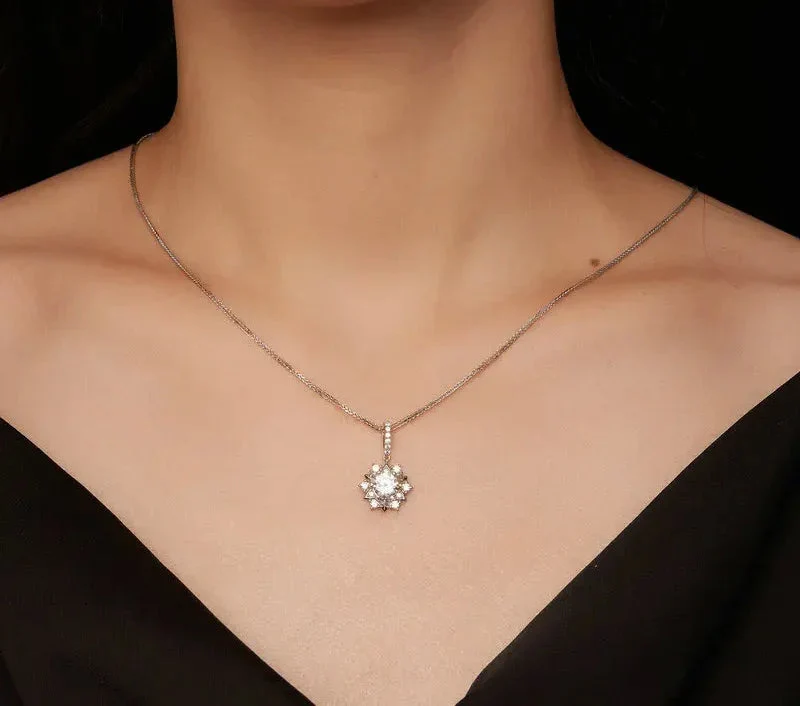 Celestial Sparkle 1ct Moissanite Sterling Silver Star Pendant Necklace - Image 2