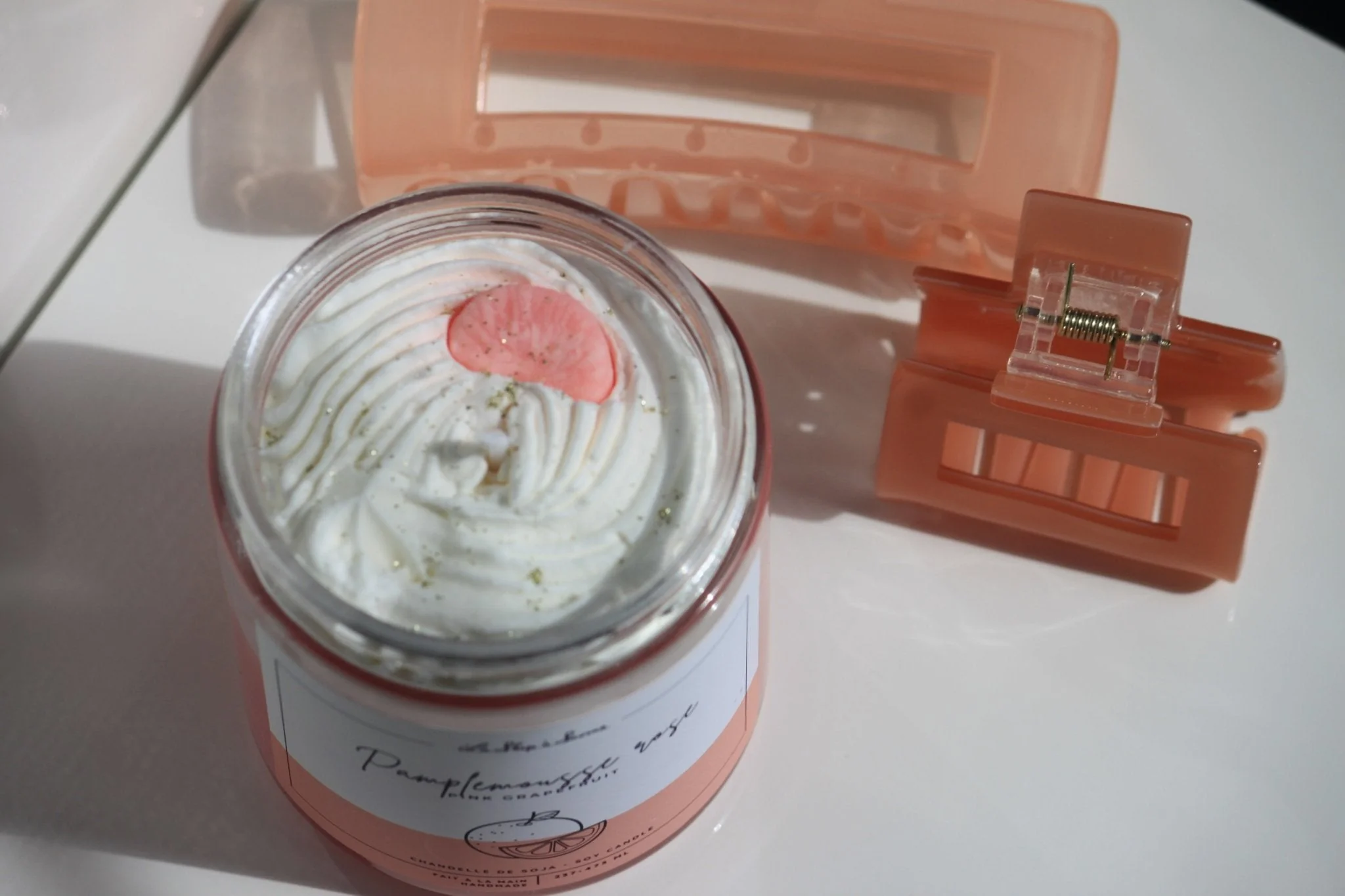 Chandelle de soya 16 oz - Pamplemousse rose - Image 3