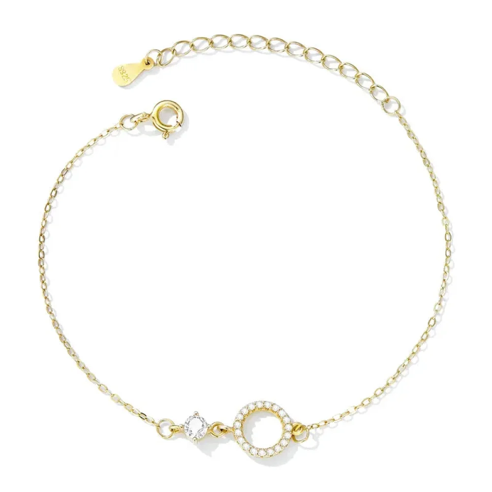925 Sterling Silver Ring Chain Bracelet - Image 13