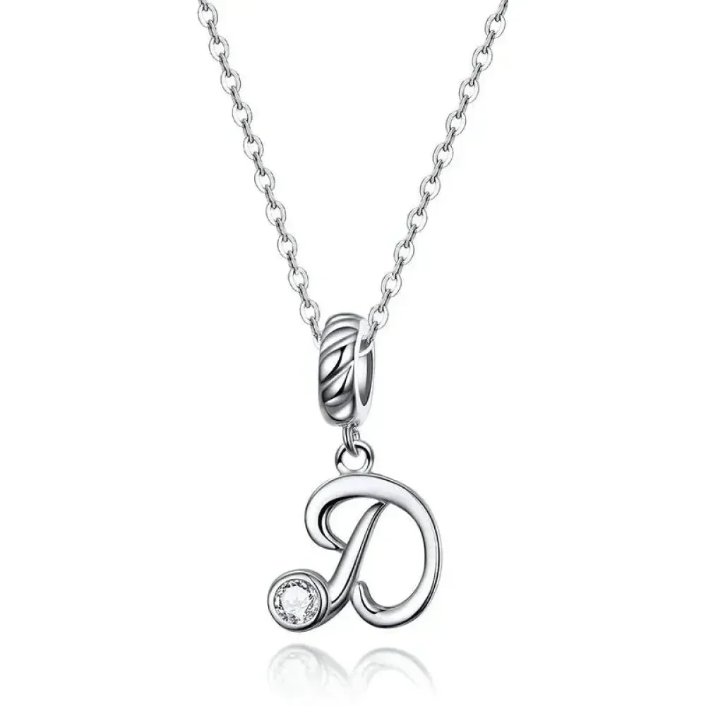 Classic 925 Sterling Silver Initial Necklace - Image 10