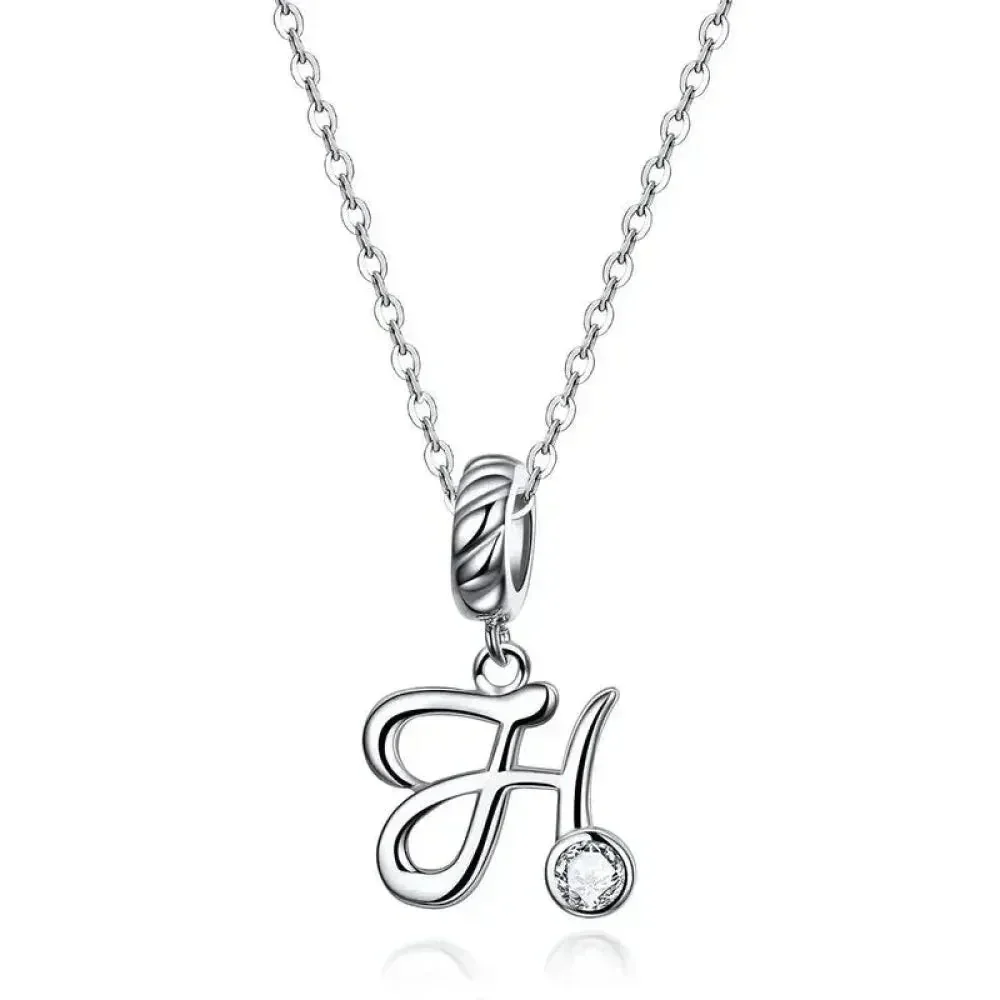 Classic 925 Sterling Silver Initial Necklace - Image 13