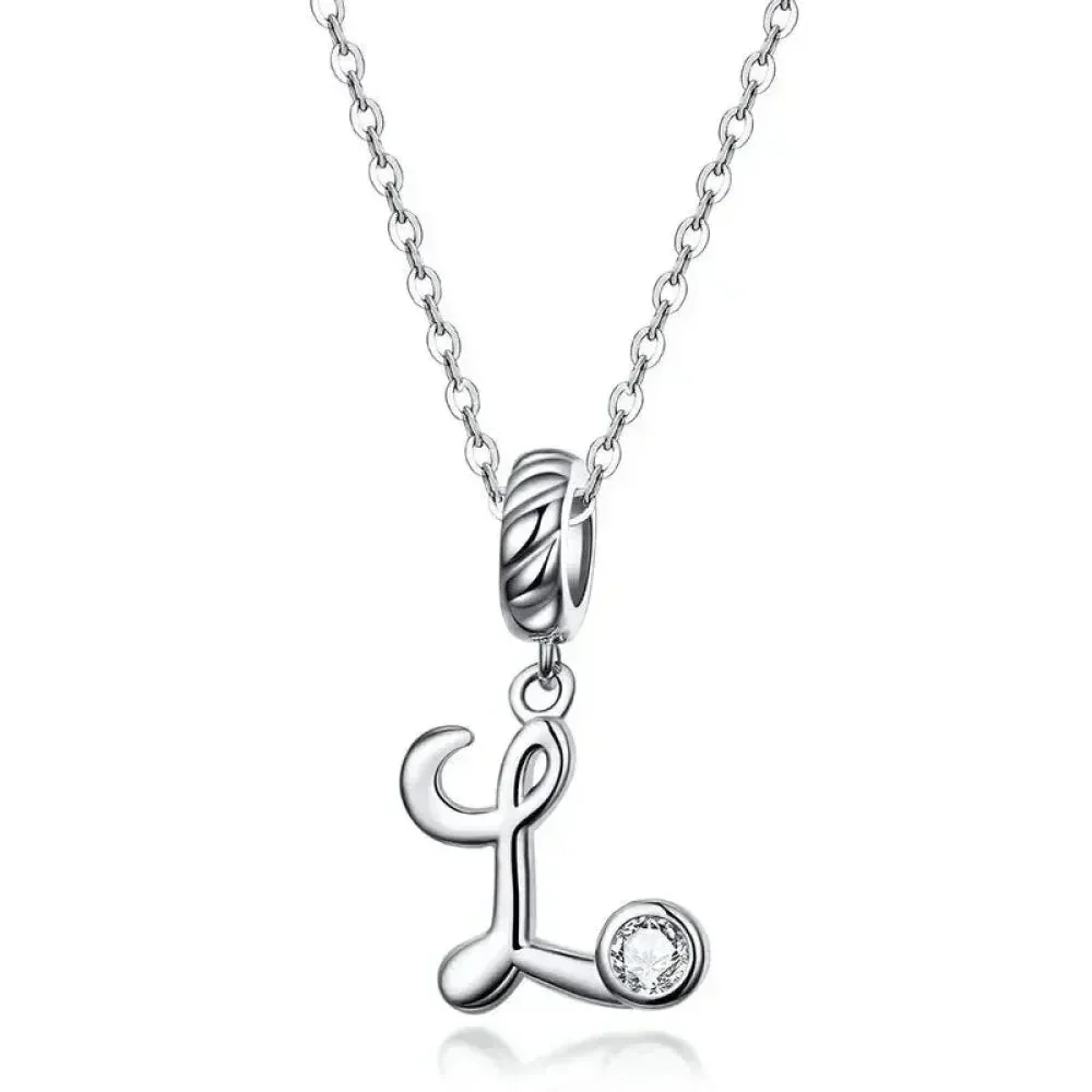 Classic 925 Sterling Silver Initial Necklace - Image 17
