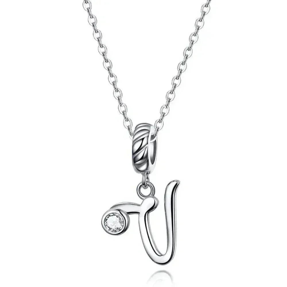 Classic 925 Sterling Silver Initial Necklace - Image 18