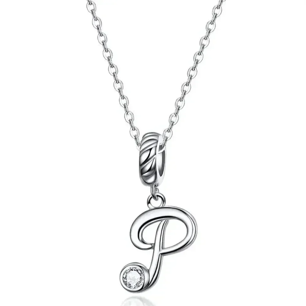 Classic 925 Sterling Silver Initial Necklace - Image 20