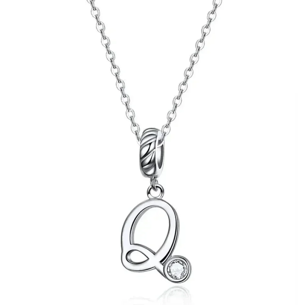 Classic 925 Sterling Silver Initial Necklace - Image 22