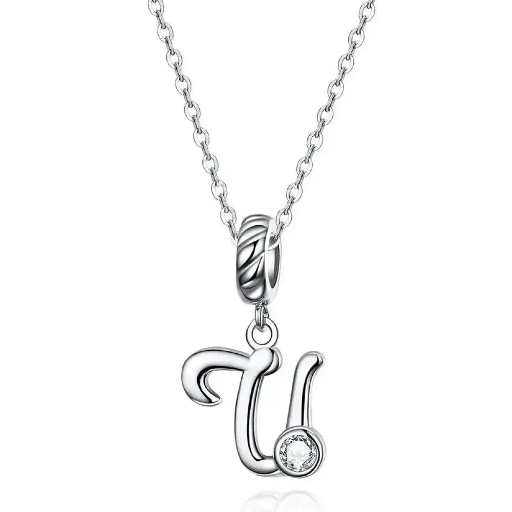 Classic 925 Sterling Silver Initial Necklace - Image 24