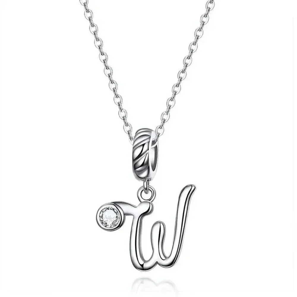 Classic 925 Sterling Silver Initial Necklace - Image 26