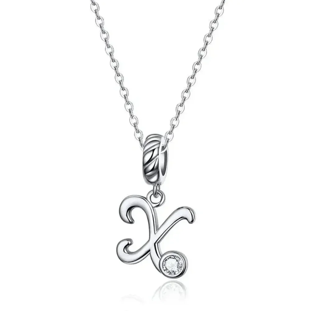 Classic 925 Sterling Silver Initial Necklace - Image 29