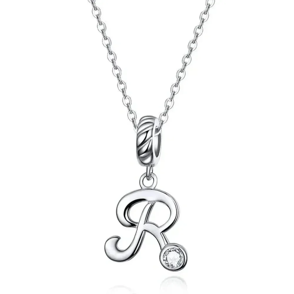 Classic 925 Sterling Silver Initial Necklace - Image 30