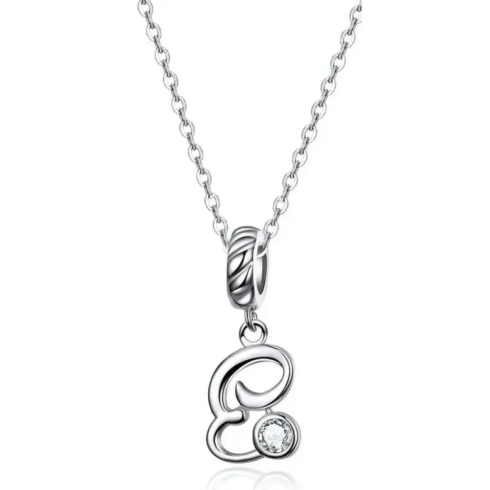 Classic 925 Sterling Silver Initial Necklace - Image 31