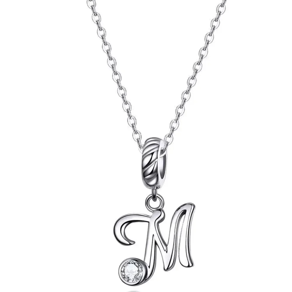 Classic 925 Sterling Silver Initial Necklace - Image 35