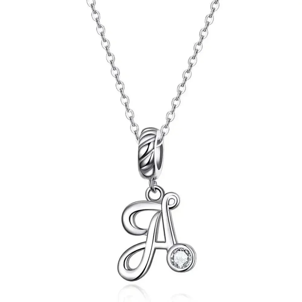 Classic 925 Sterling Silver Initial Necklace - Image 8
