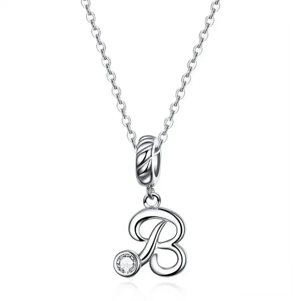 Classic 925 Sterling Silver Initial Necklace - Image 9