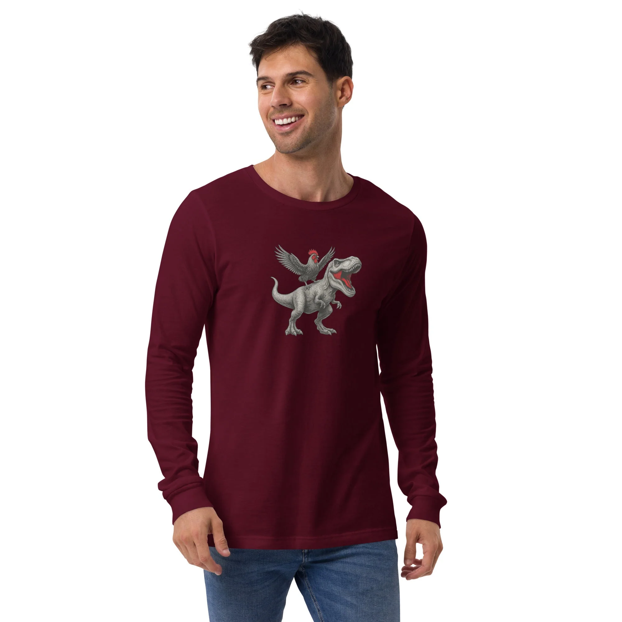 Chickasaurours Unisex Long Sleeve Tee - Image 2