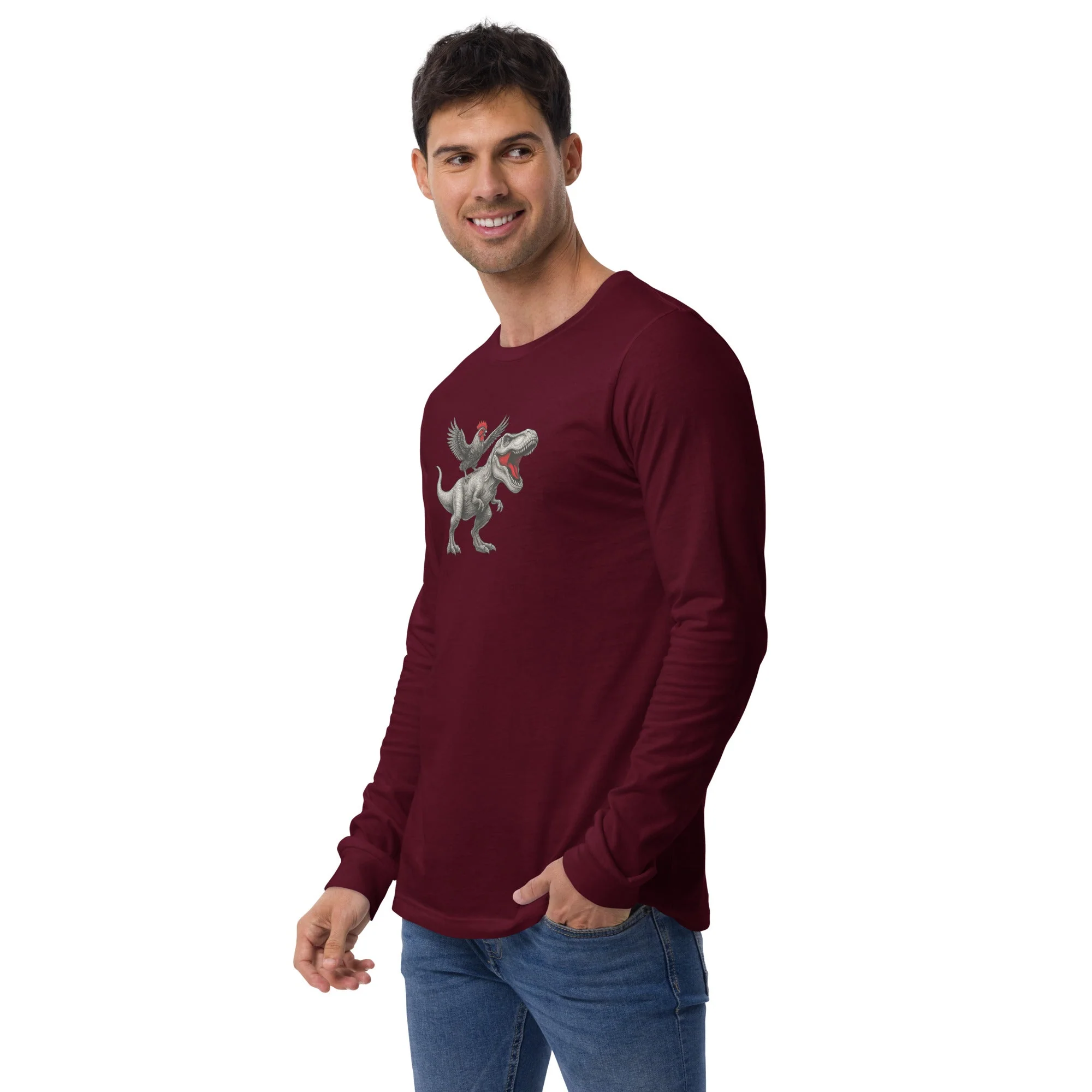 Chickasaurours Unisex Long Sleeve Tee - Image 3
