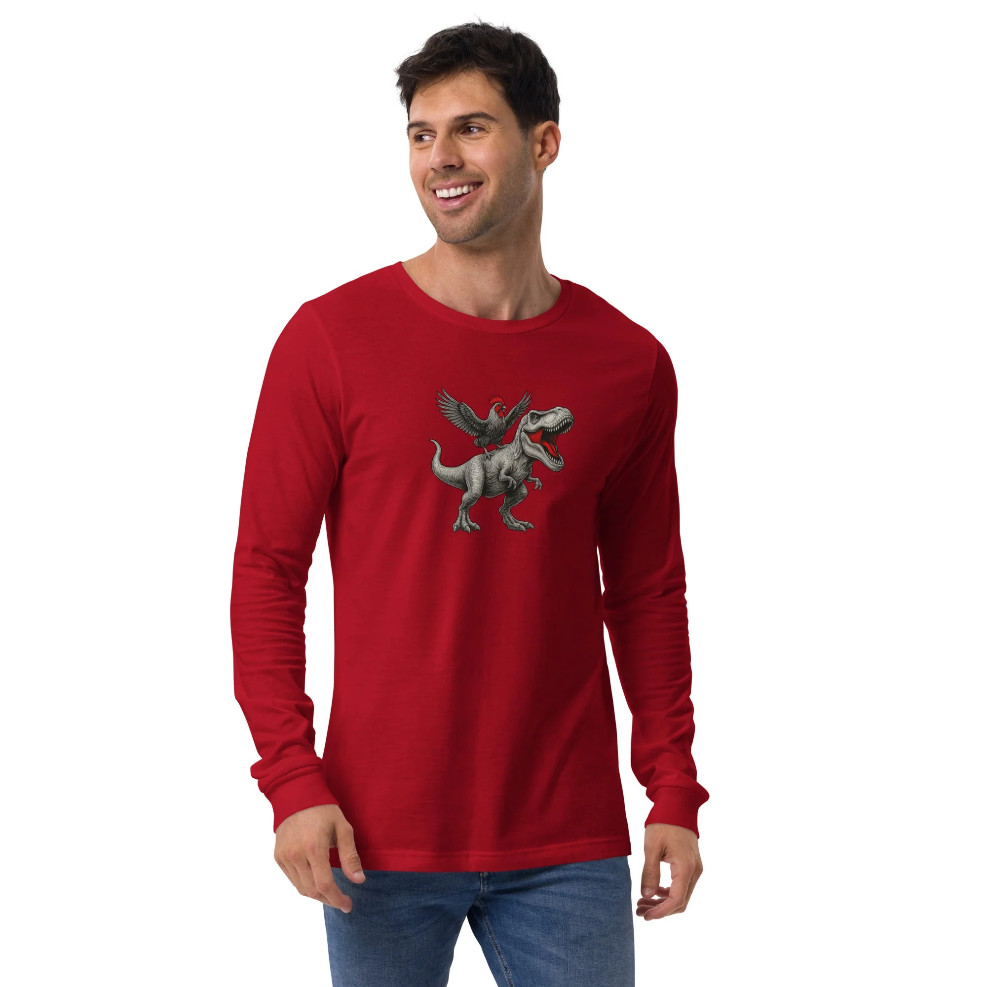 Chickasaurours Unisex Long Sleeve Tee - Image 4