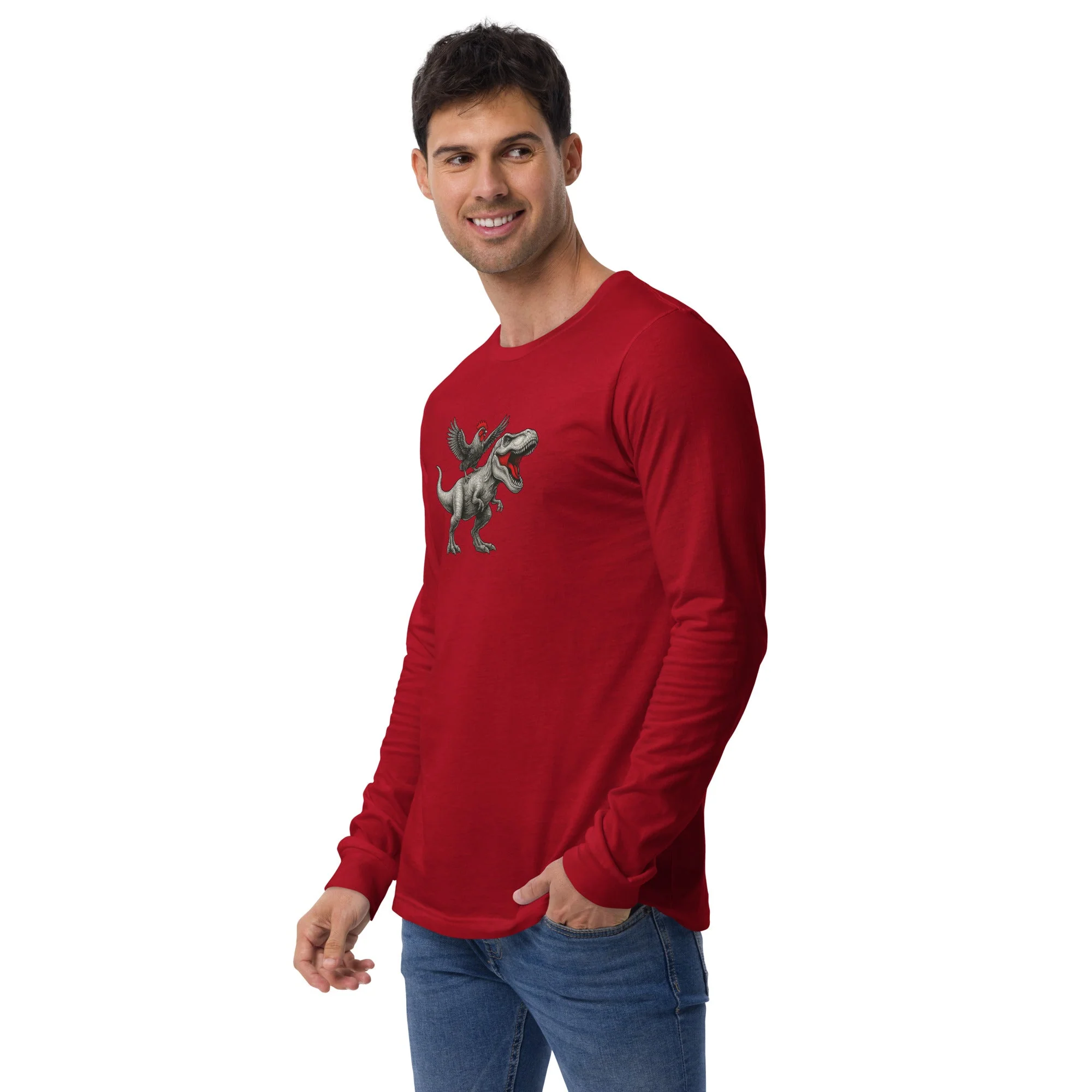 Chickasaurours Unisex Long Sleeve Tee - Image 5