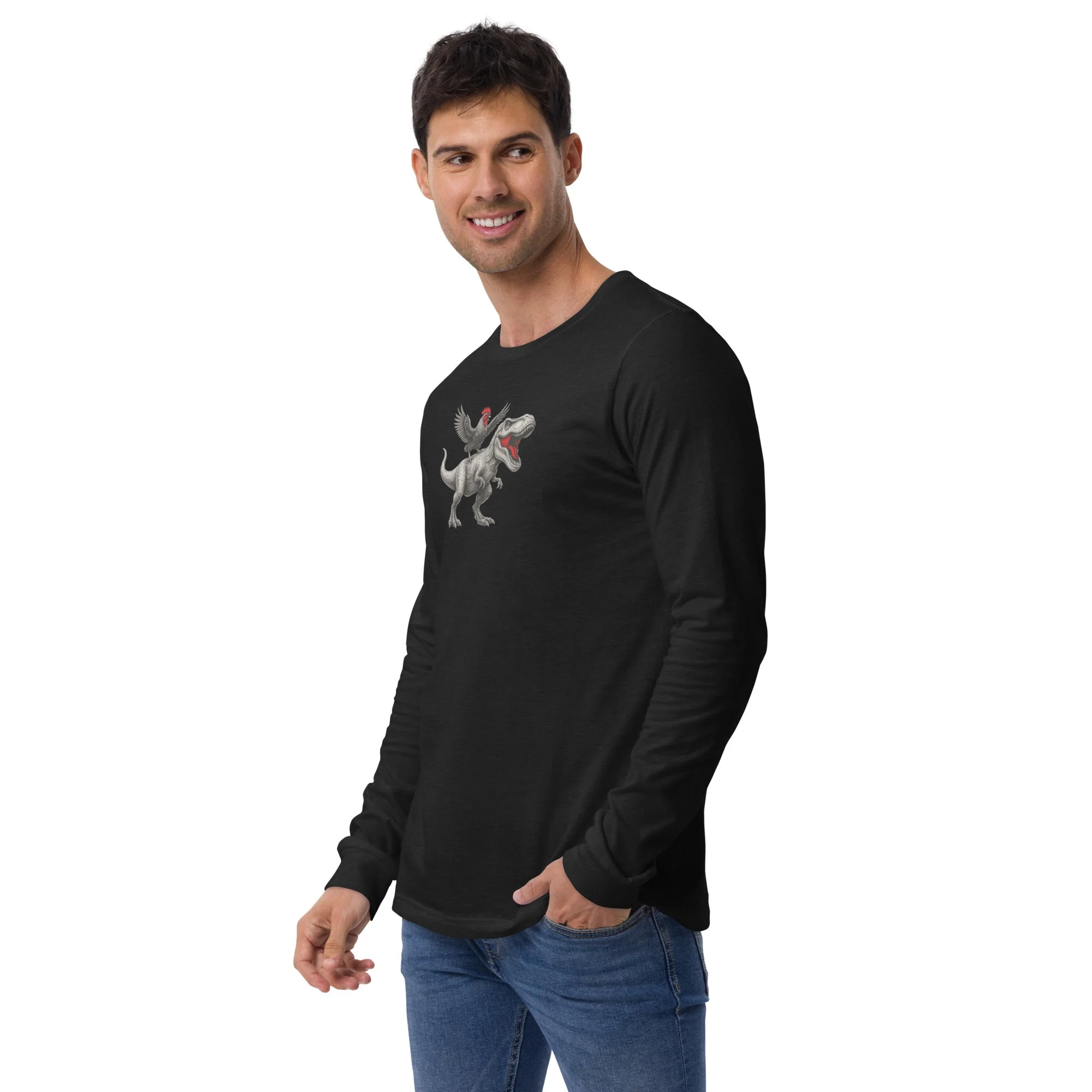 Chickasaurours Unisex Long Sleeve Tee - Image 8