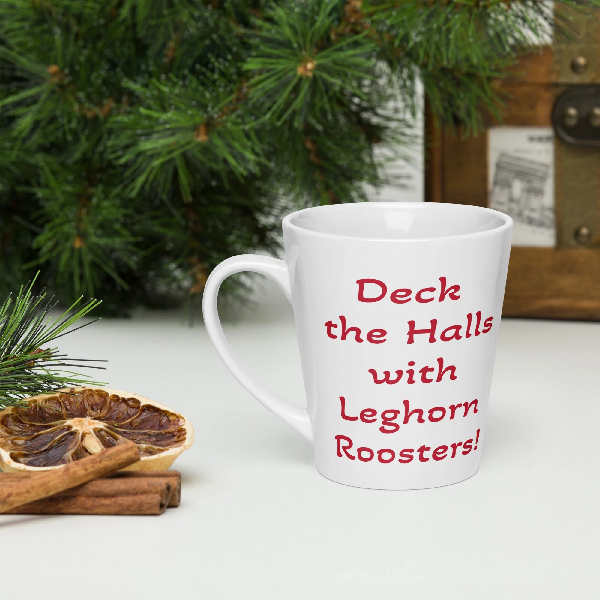 Chickmas Deck the Leghorn Latte mug - Image 3