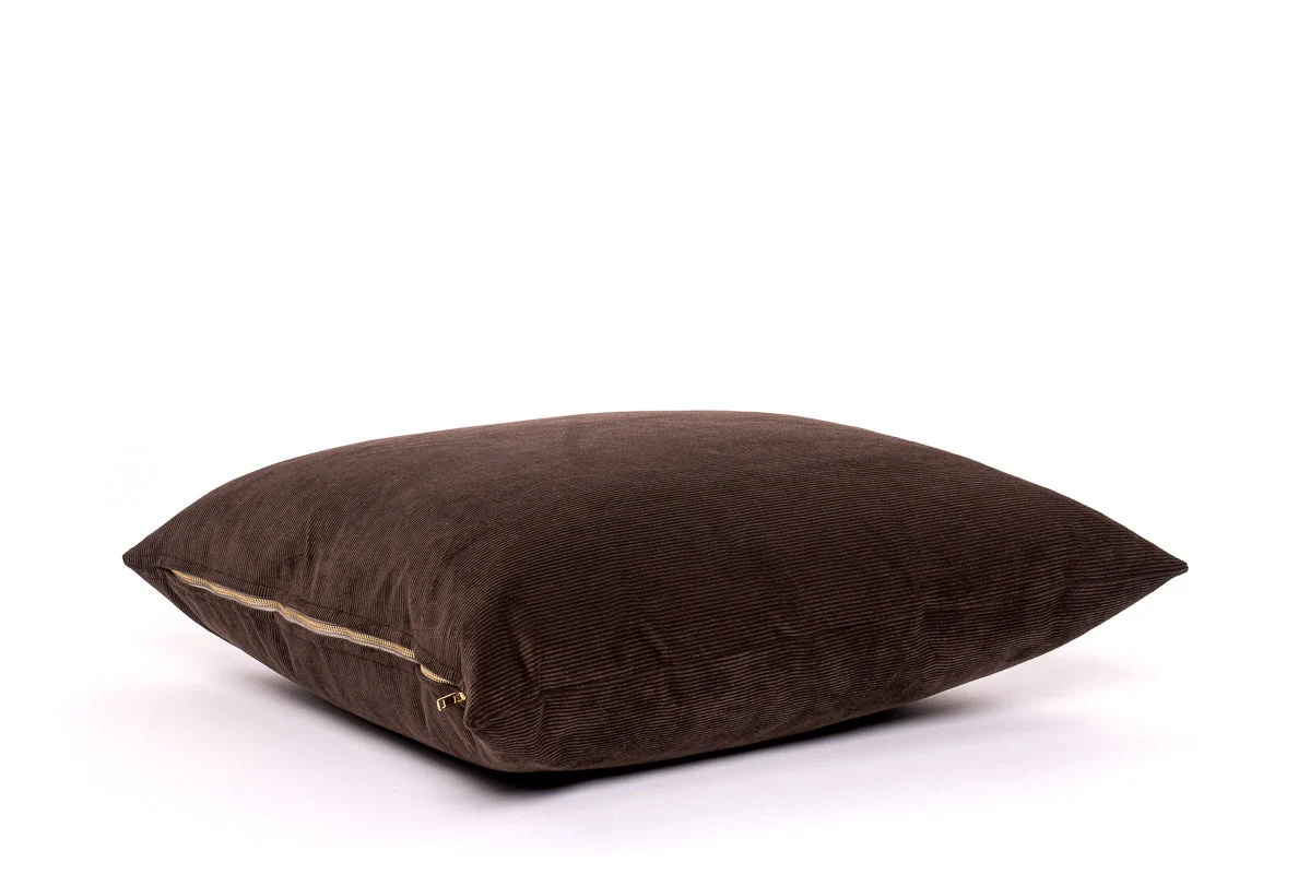 Chocolate Cord Cushion Cover - Image 3
