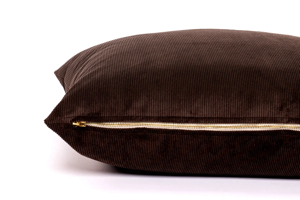 Chocolate Cord Cushion Cover - Image 4