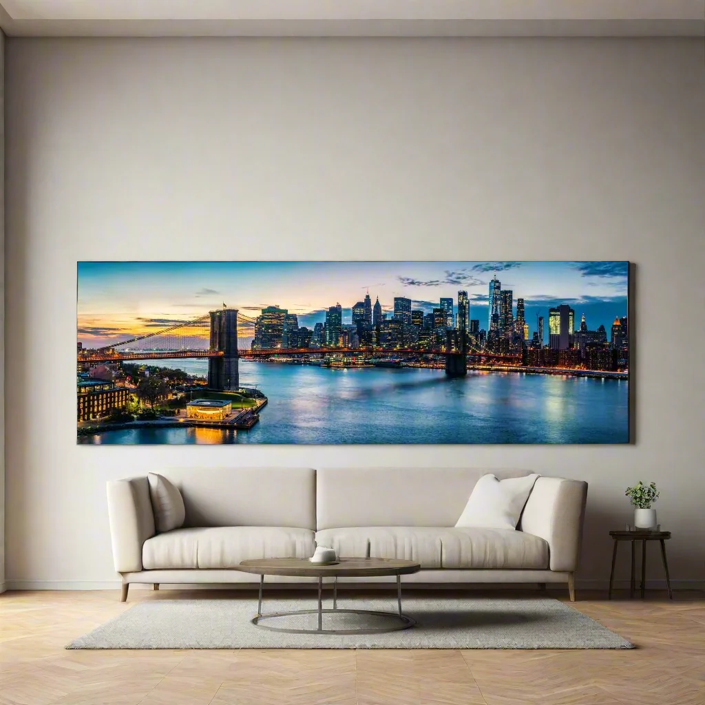 Cities Skylines-NYC Sunset Bridge-Wall Art - Image 4