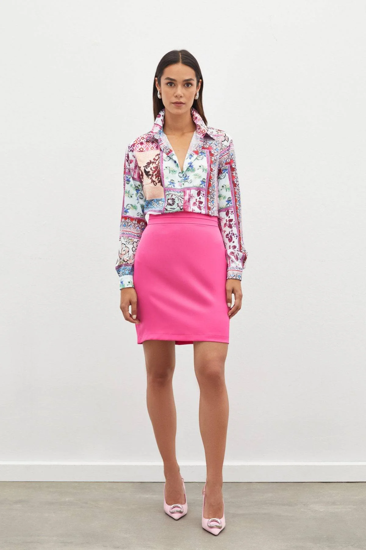 Classic Patterned Shirt - Pink - Image 3