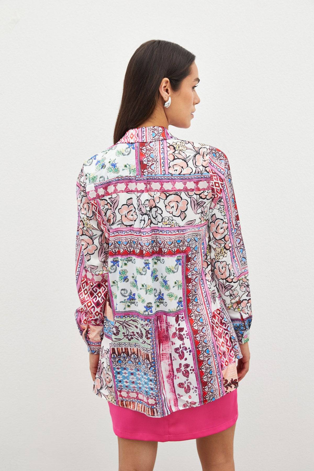 Classic Patterned Shirt - Pink - Image 8