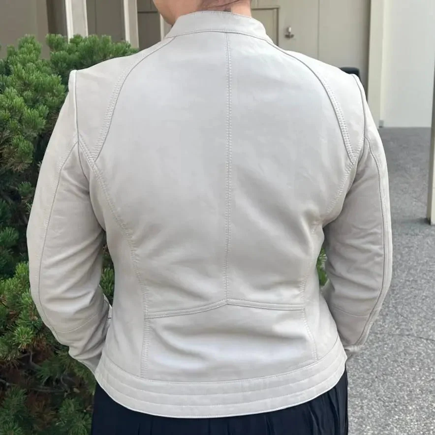 Classic Women's Lamb Leather Jacket - Image 5