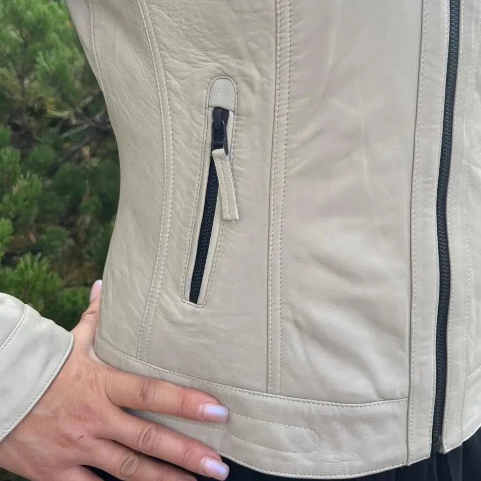 Classic Women's Lamb Leather Jacket - Image 6