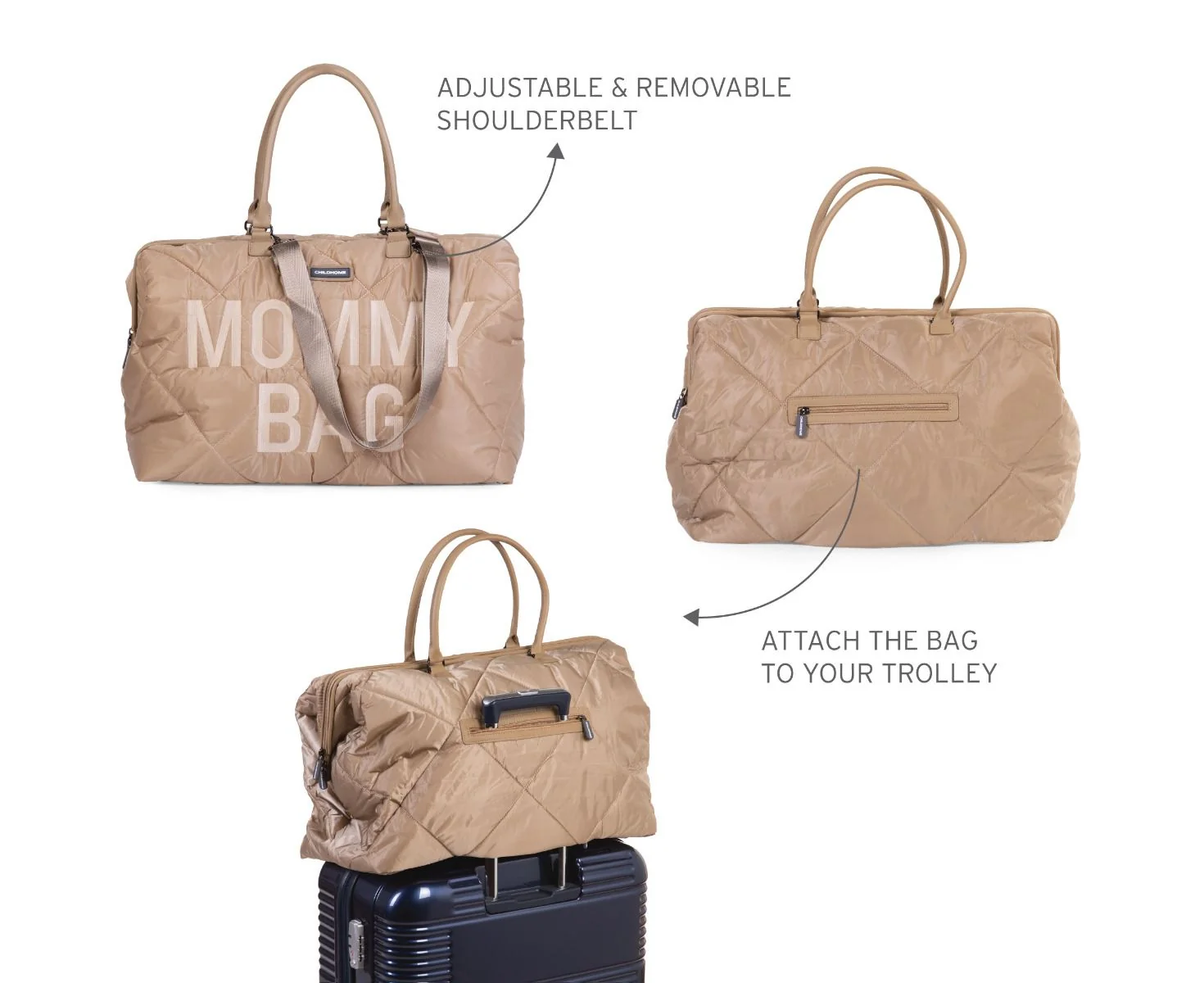 Cloud Comfort Puffer Mommy Bag - Beige - Image 9