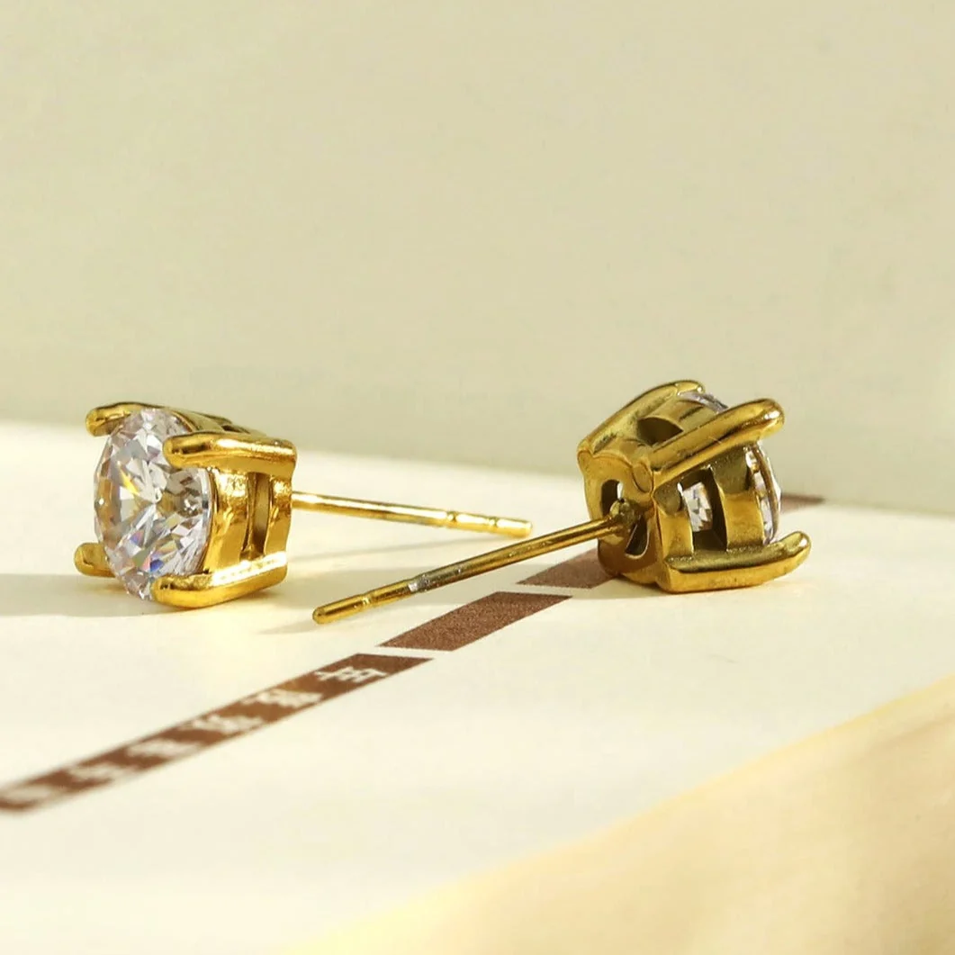 CODI Gold: Moissanite (Diamond Alternative) Essential Daily Studs - Image 10