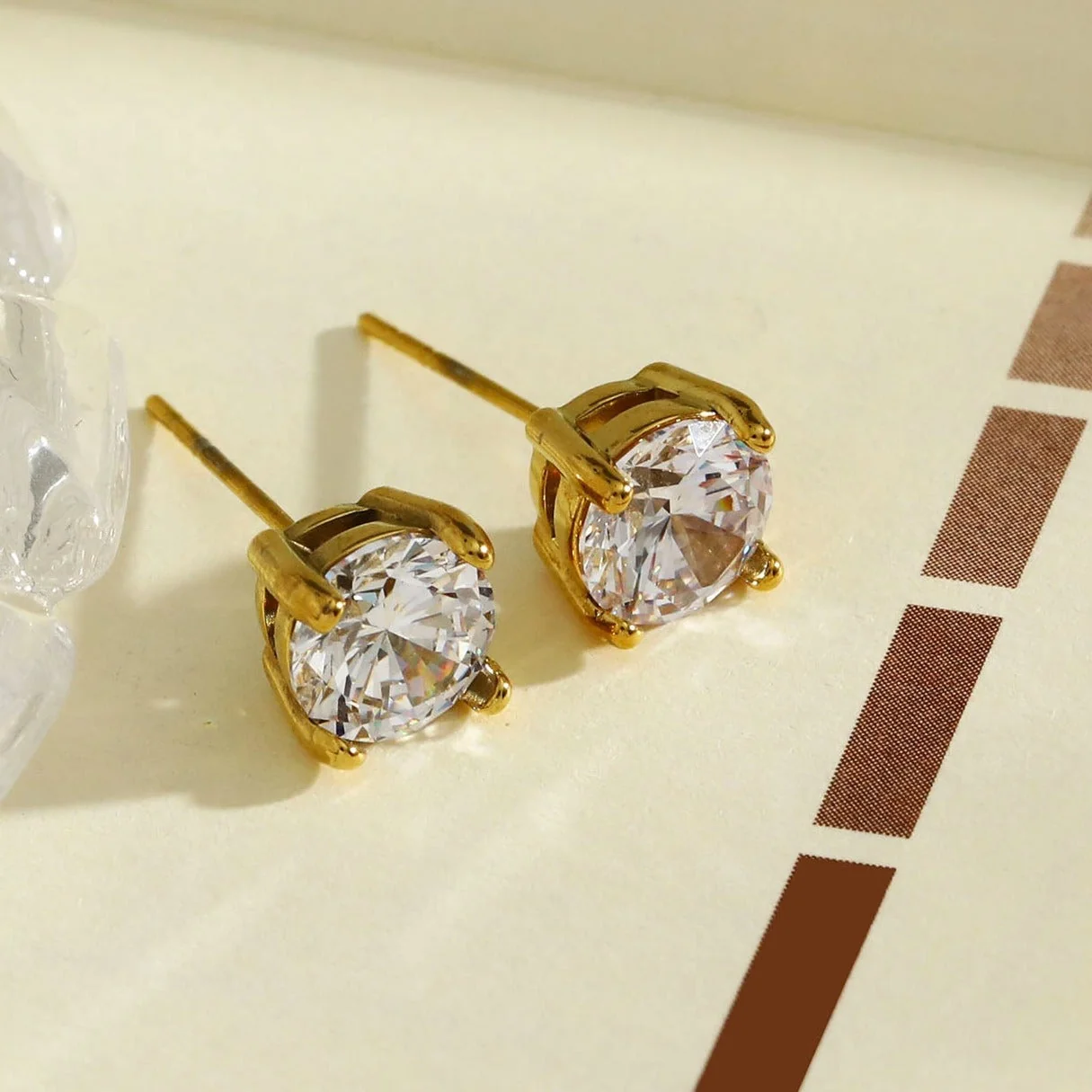 CODI Gold: Moissanite (Diamond Alternative) Essential Daily Studs - Image 5