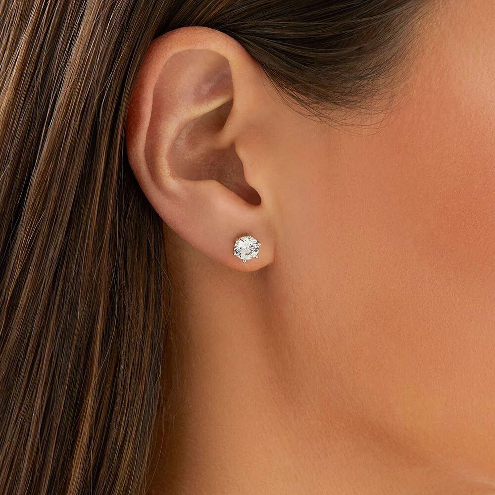 CODI Gold: Moissanite (Diamond Alternative) Essential Daily Studs - Image 9
