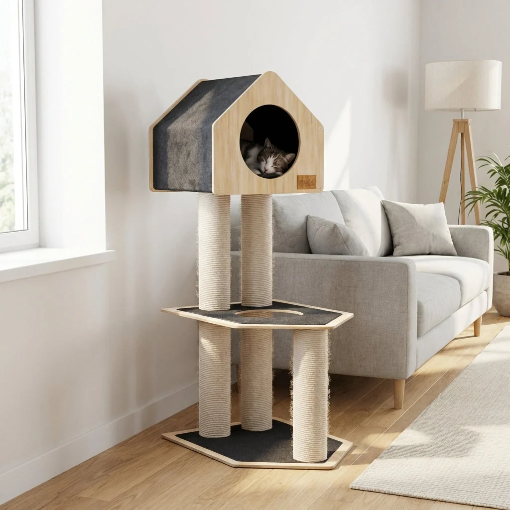 Condo Hideout - 2-Level Deluxe Cat Tree - Image 2