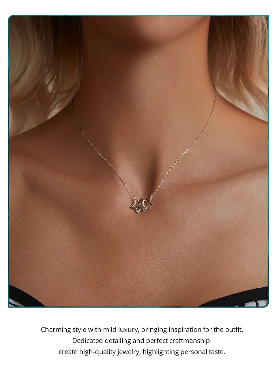 Connected Hearts: Sterling Silver Star/Heart/Cat Pendant Necklace - Image 10
