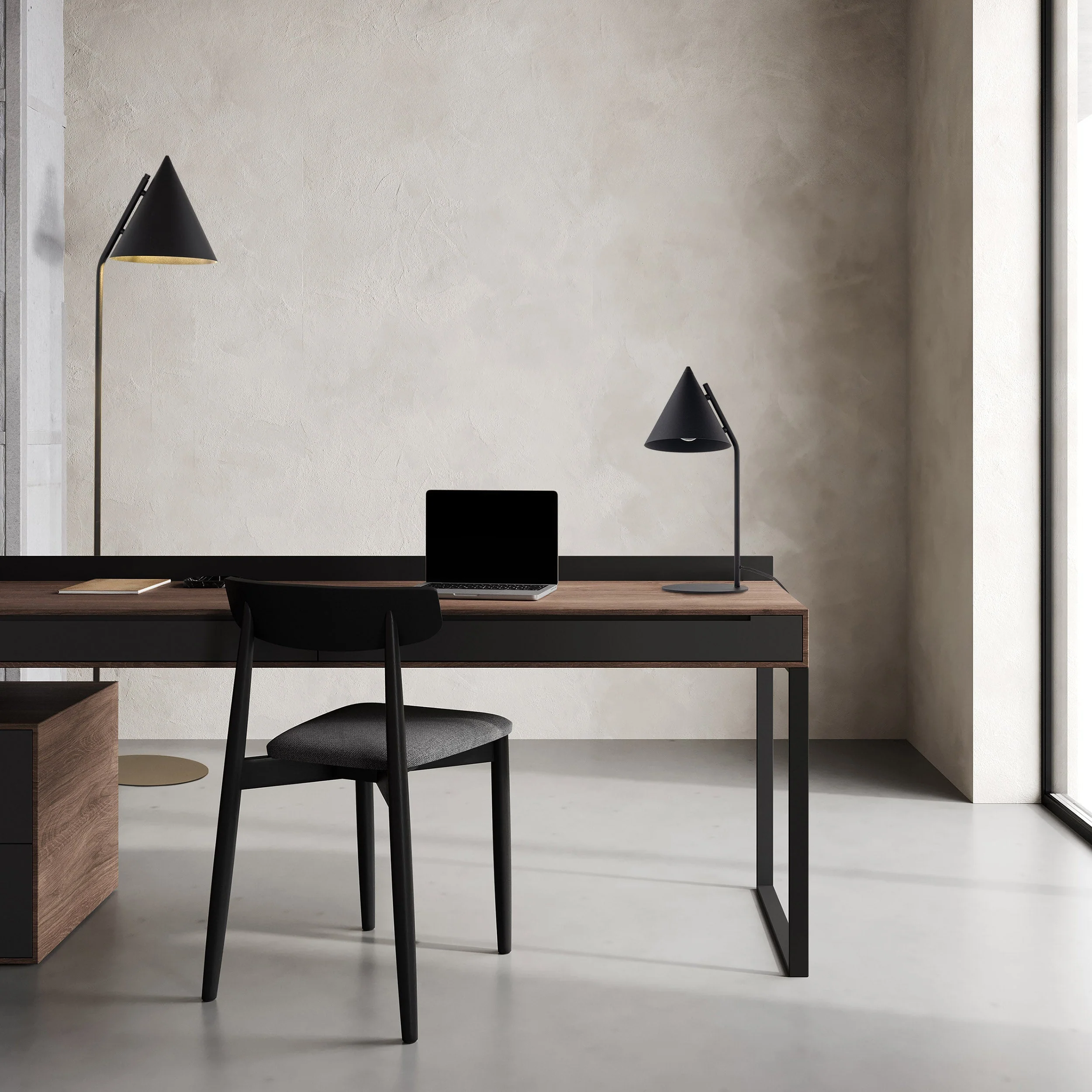 CONO Black Modern Minimalist Table Lamp for Bedroom & Nightstand - Image 4