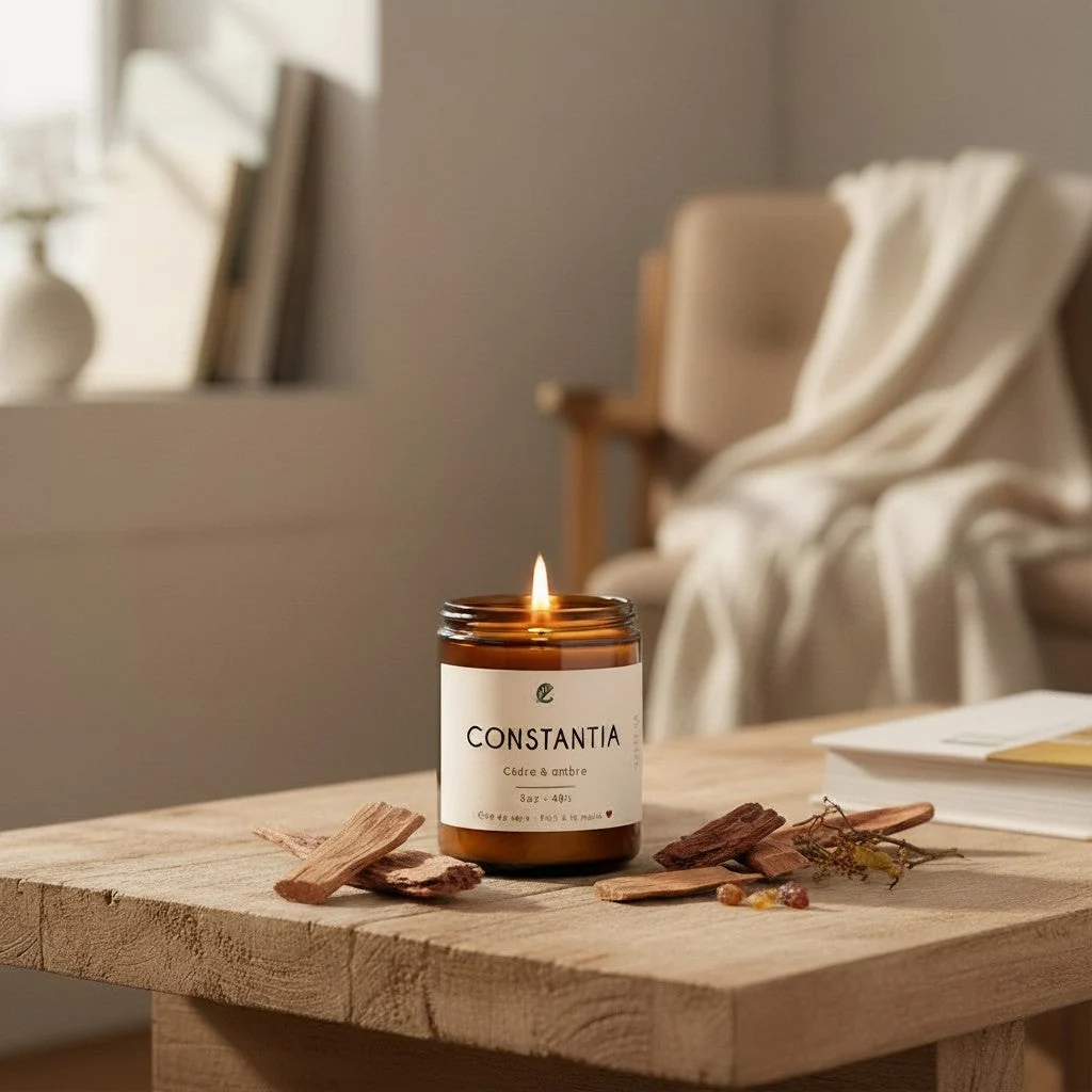 Bougie de soya CONSTANTIA cèdre et  ambre - Image 2