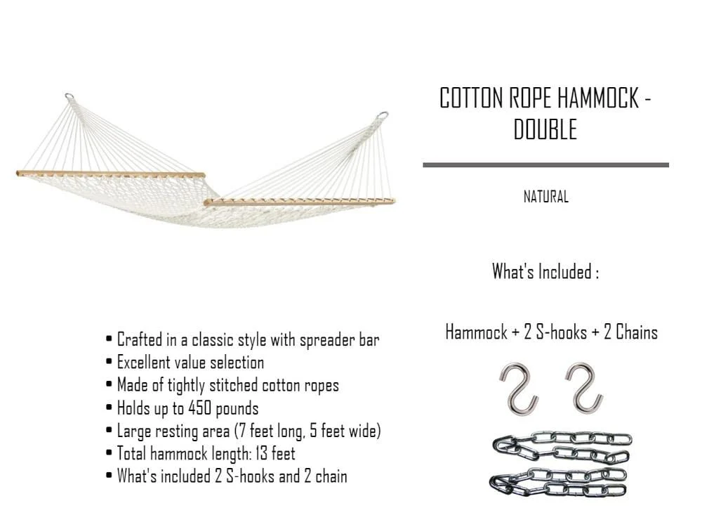 Cotton Rope Hammock with 3-Beam Stand - Image 12