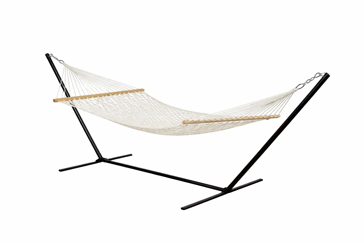 Cotton Rope Hammock with 3-Beam Stand - Image 3