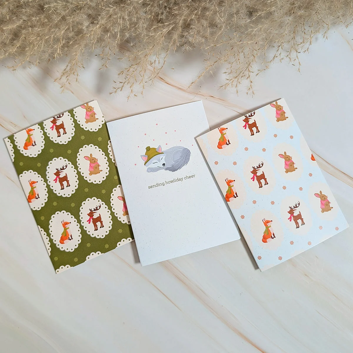 Cozy Woodland Animals Mini Holiday Card - Image 7
