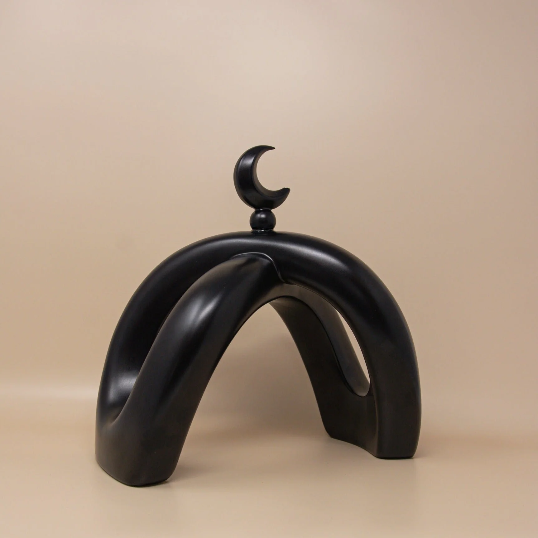 Crescent Knot Sculpture: Black - Image 2