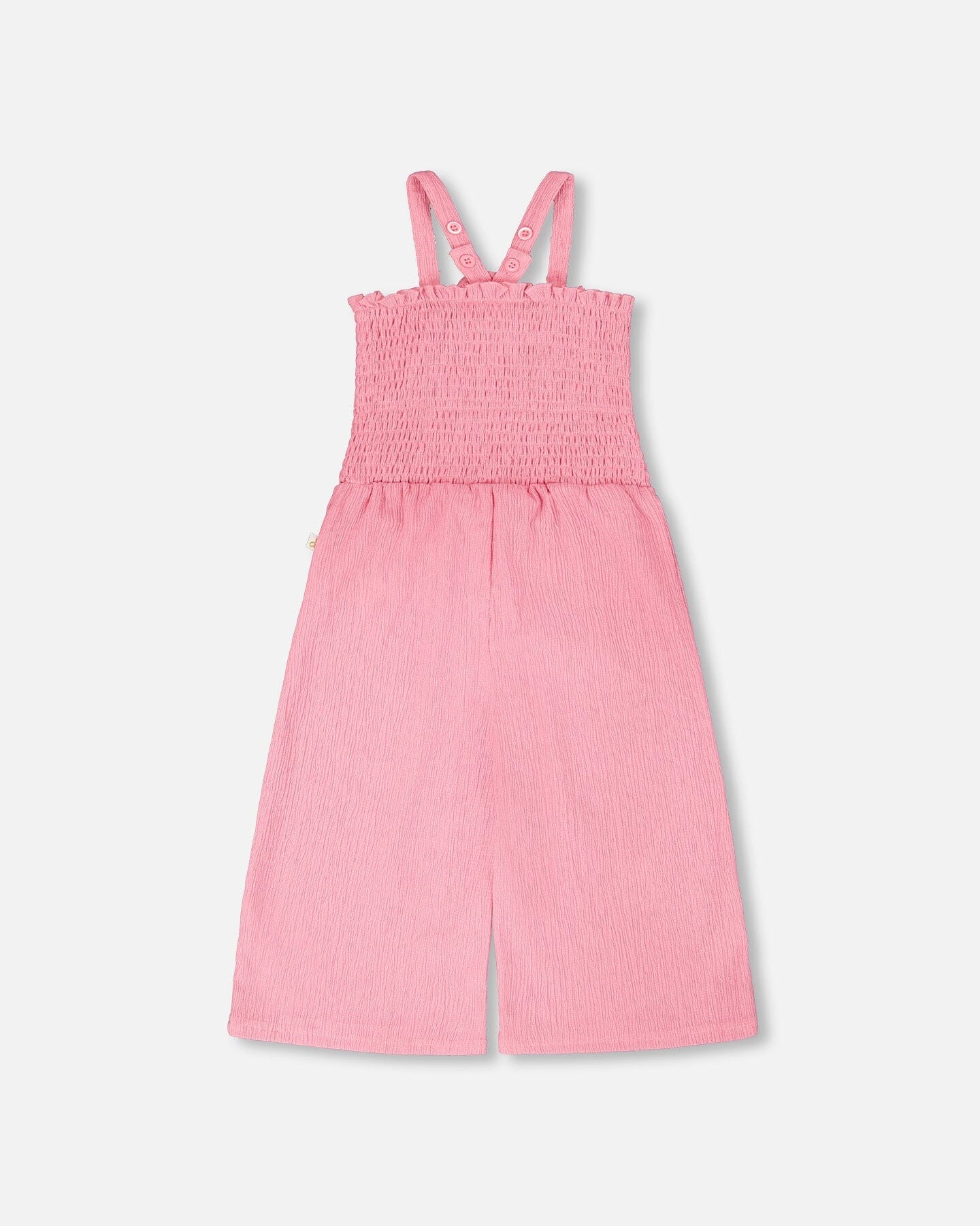 Crinkle Jersey Jumpsuit With Smocking Pink - Image 3