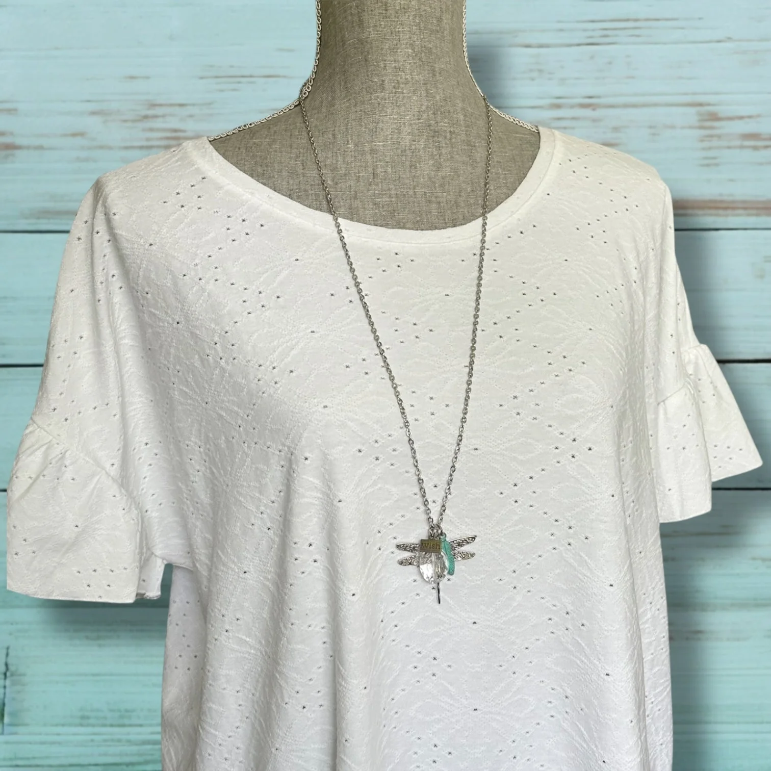 Crystal Dragonfly Wish Necklace - Image 2