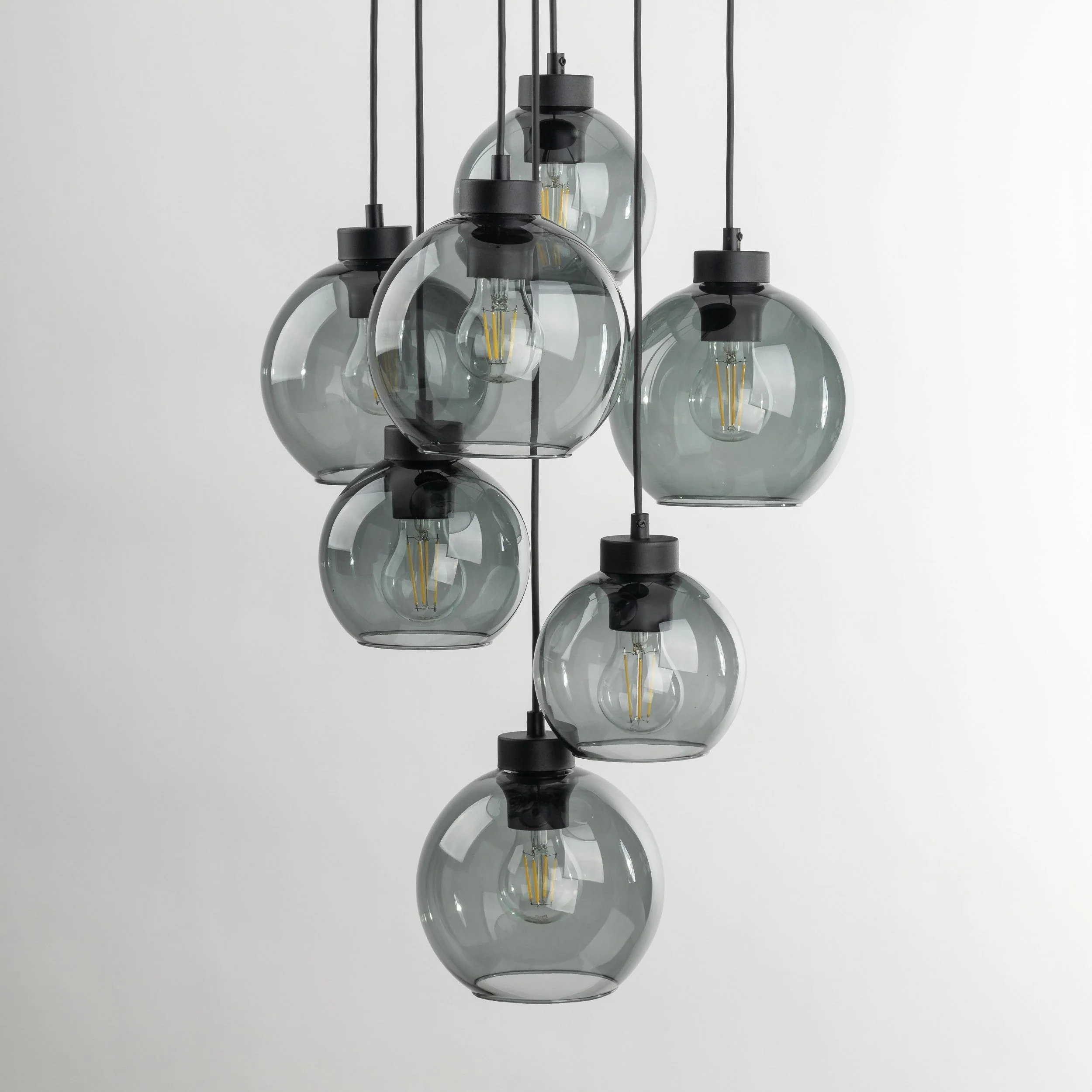 CUBUS Graphite Glass Scandinavian Pendant Light 7 - Image 3
