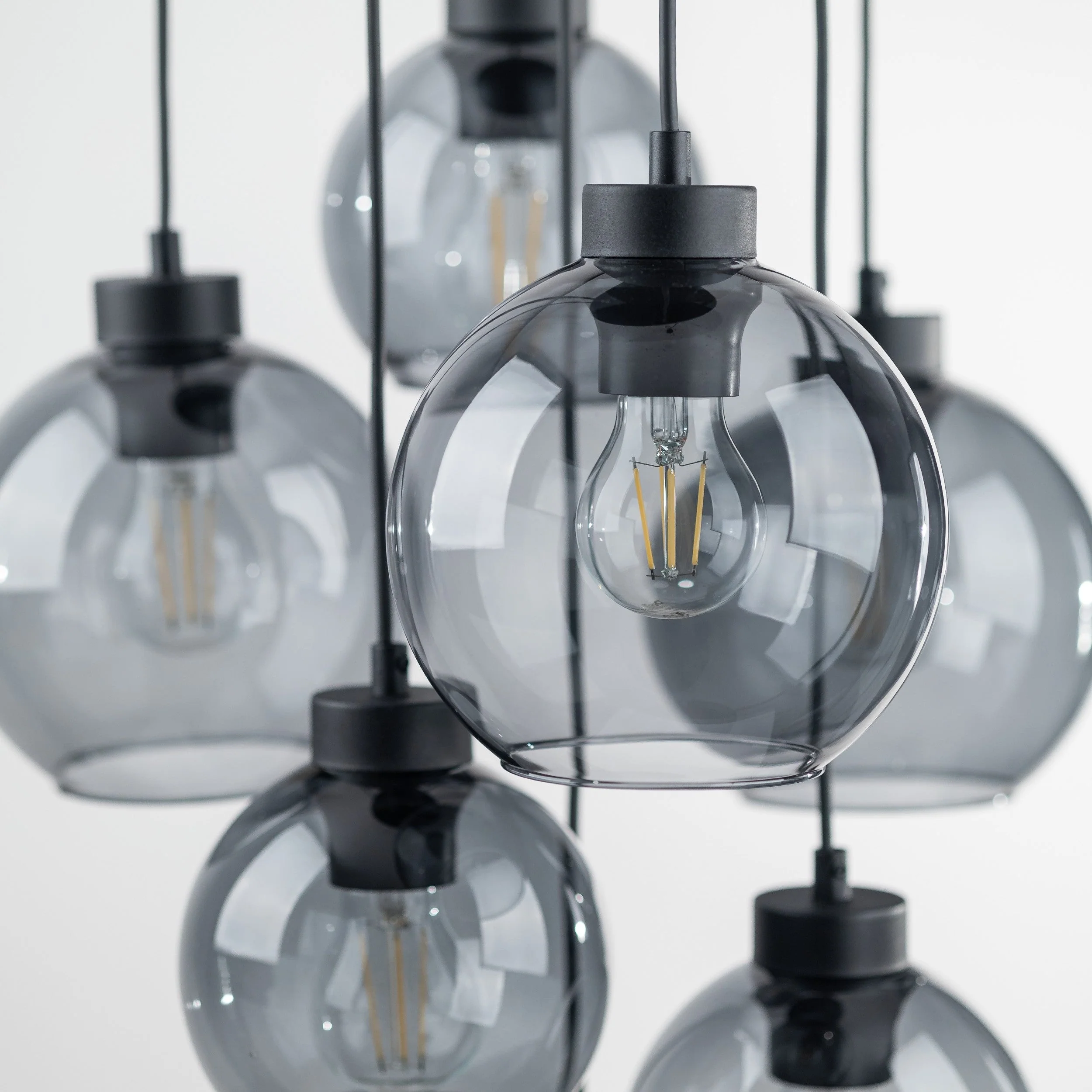 CUBUS Graphite Glass Scandinavian Pendant Light 7 - Image 6