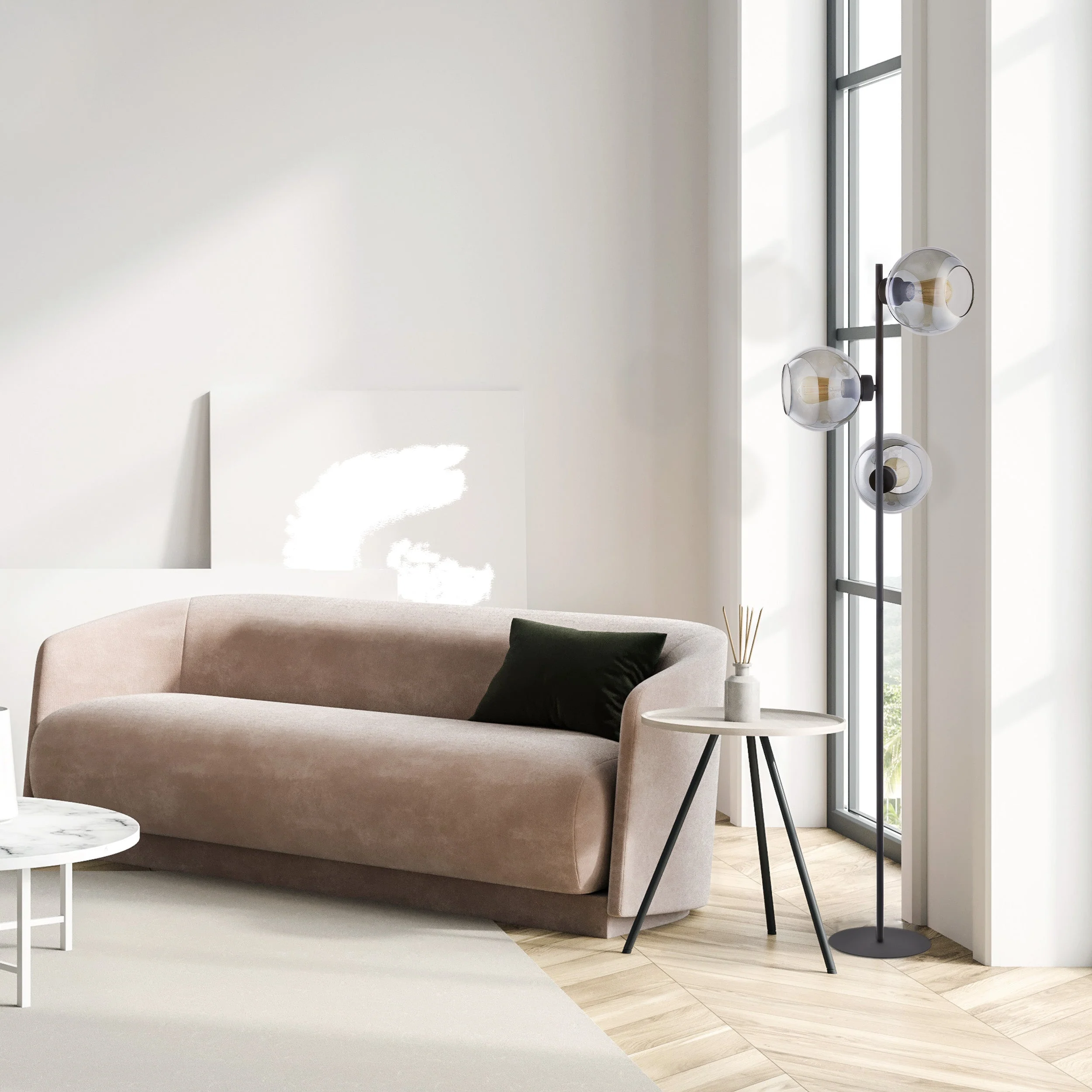 CUBUS Graphite Scandinavian Floor Lamp for Living Room, Bedroom & Office – Modern Minimalist Lighting (Clearance) - Image 3