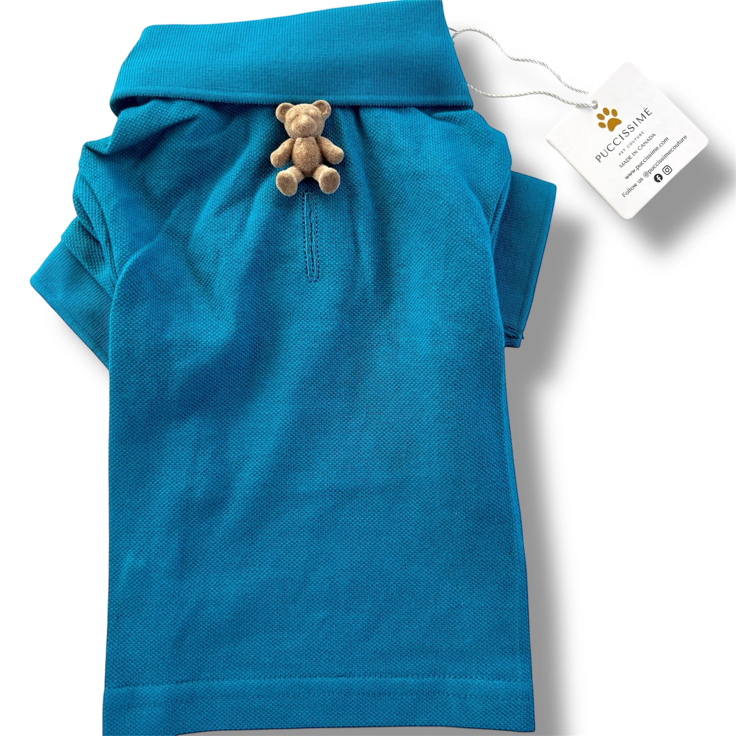 Dark teal cotton shirt - Image 3