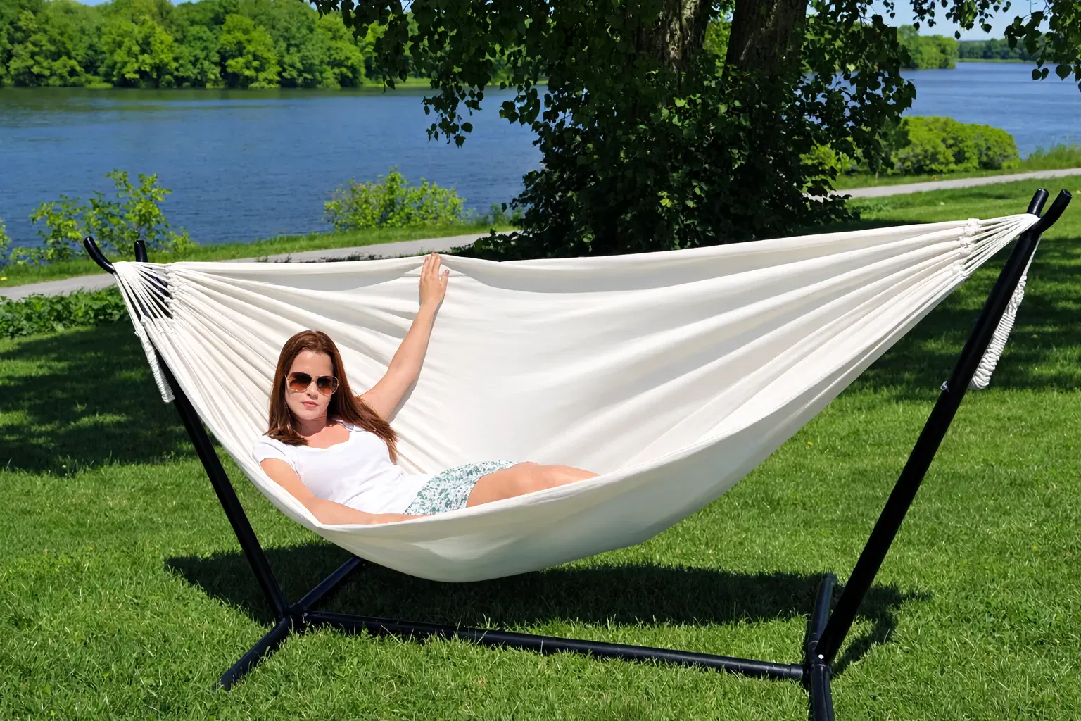 Deluxe Brazilian Double Hammock with Universal Stand - Image 22
